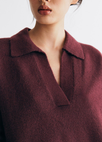 Бордовий зимовий светр H&M