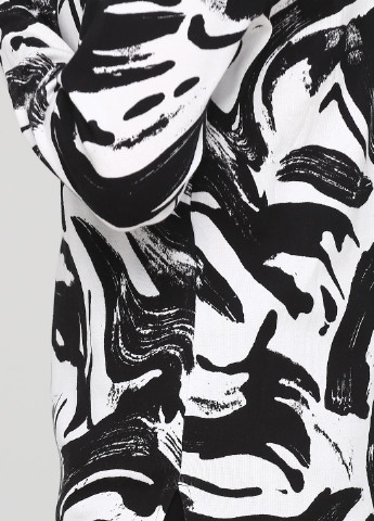 Лонгслів Avon абстрактні чорно-білі кежуали бавовна, трикотаж