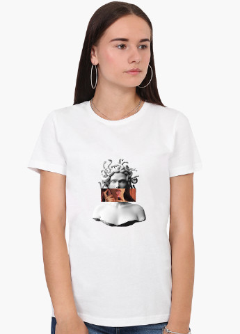 Белая демисезон футболка женская меган фокс ренессанс медуза горгона (megan fox) белый (8976-1203) xxl MobiPrint