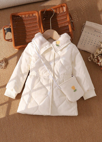 Молочне демісезонне Пальто однобортне SHEIN