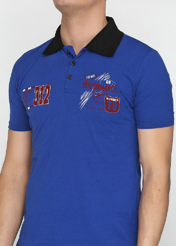 Синяя футболка-поло для мужчин Osce с логотипом
