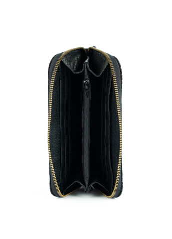Кожаный портмоне кошелек зиппер на молнии Teo черный под крокодила Kozhanty (252315379)