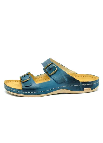 мужские сандалии кожаные 703m blue 46 р Leon