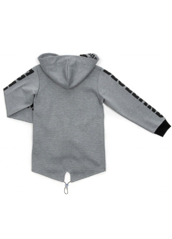 Сіра демісезонна куртка ветровка з капюшоном (10760-140b-gray) BLUELAND