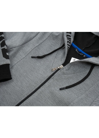 Сіра демісезонна куртка ветровка з капюшоном (10760-140b-gray) BLUELAND