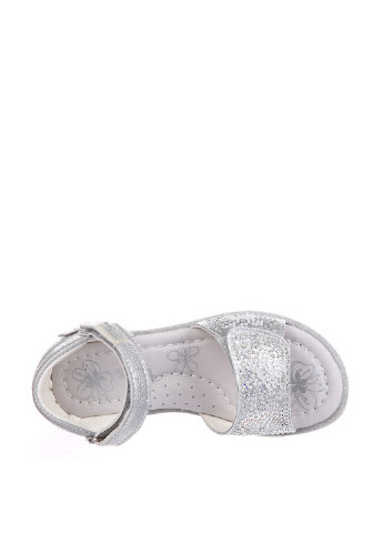 Серебряные кэжуал сандалии Clibee на липучке