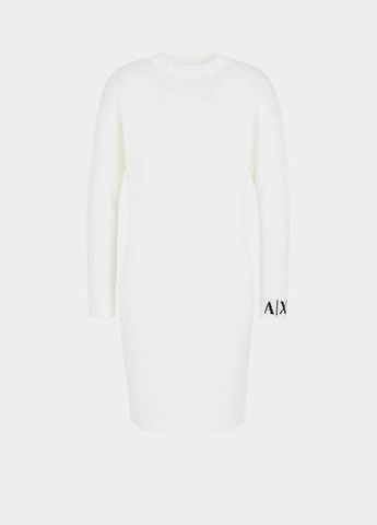 Білий кежуал сукня силуетна Armani Exchange з логотипом