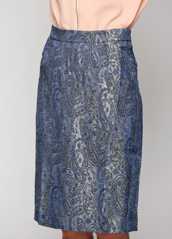 Синяя кэжуал с рисунком юбка Axel карандаш