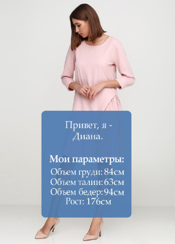 Рожева кежуал платье Stella Milani однотонна