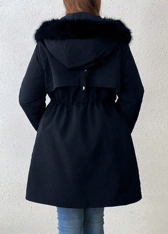 Темно-синя зимня куртка SHEIN