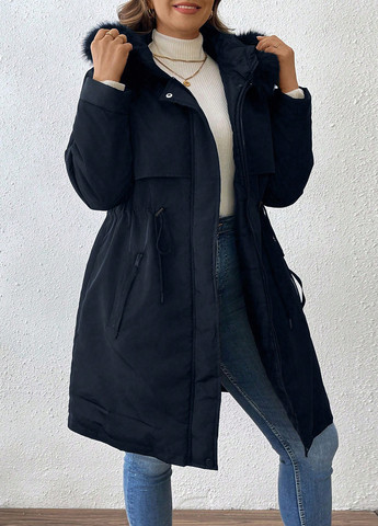 Темно-синя зимня куртка SHEIN