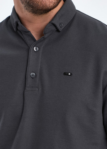 Темно-серая футболка-поло для мужчин Trend Collection однотонная