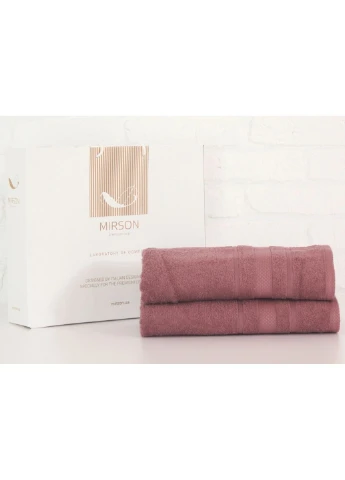 Полотенце MirSon набор банных №5083 Elite SoftNess Violet 50х90, 70х140 (2200003960877) No Brand фиолетовый