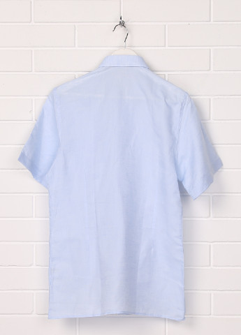 Голубой кэжуал рубашка меланж Malip с коротким рукавом