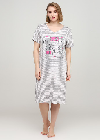 Комбинированное домашнее платье платье-футболка Cotpark с надписью