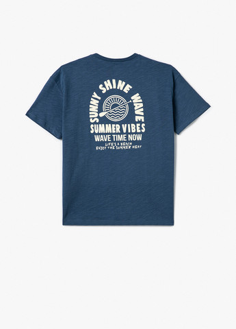 Серо-синяя летняя футболка KOTON