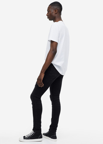Черные демисезонные скинни джинсы H&M