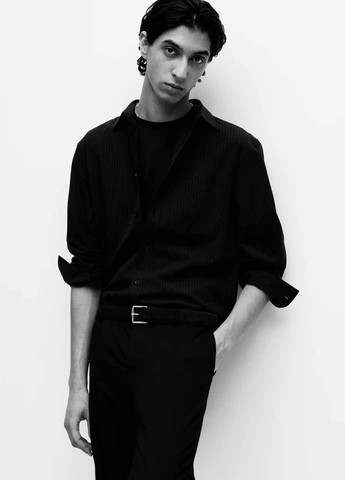 Темно-синие классические, кэжуал демисезонные классические брюки H&M