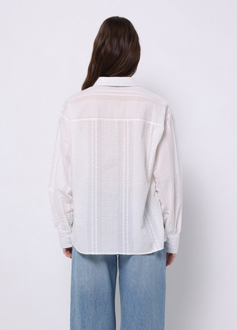 Белая кэжуал рубашка однотонная Colin's