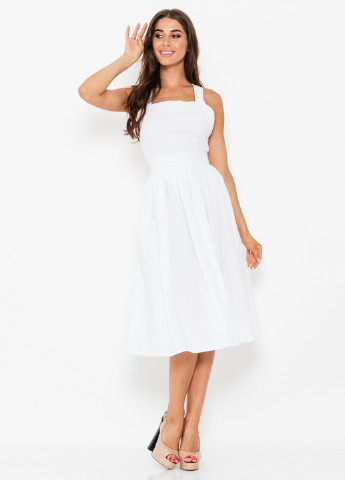 Білий кежуал сукня кльош Issa однотонна