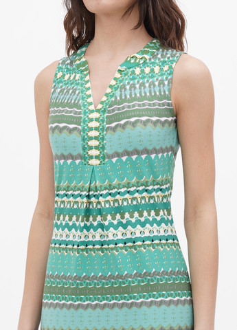 Зеленое кэжуал платье футляр ESQUALO с абстрактным узором
