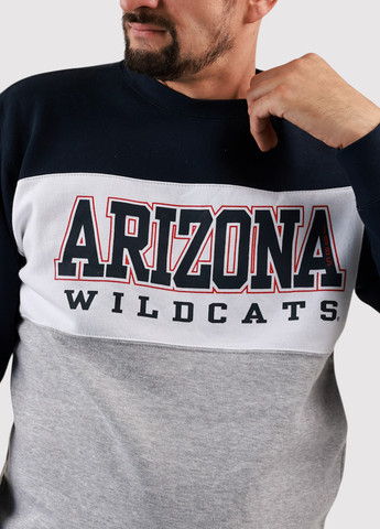 Комбинированный свитшот Blue 84 надпись без декора (361422084)