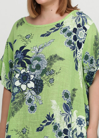 Зеленое кэжуал платье оверсайз Italy Moda с цветочным принтом