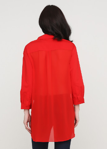 Красная кэжуал рубашка однотонная Vero Moda