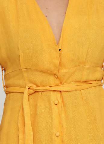 Жовтий кежуал платье Puro Lino однотонна