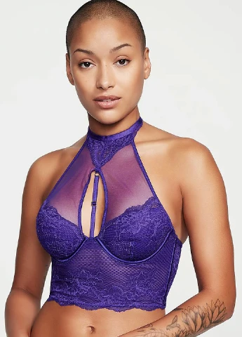 Фіолетовий демісезонний комплект білизни (бюстгальтер, трусики) Victoria's Secret