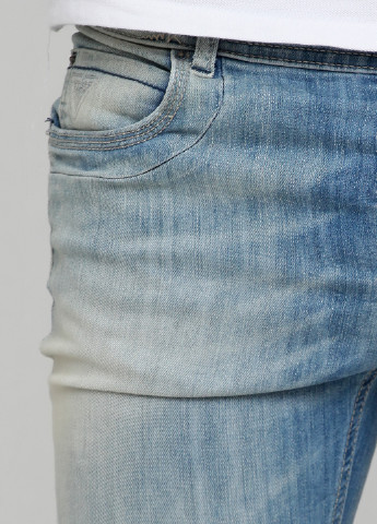 Голубые демисезонные скинни джинсы Fifty Four