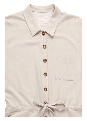 Комбинезон Part Two комбинезон-брюки однотонный бежевый кэжуал лен, вискоза