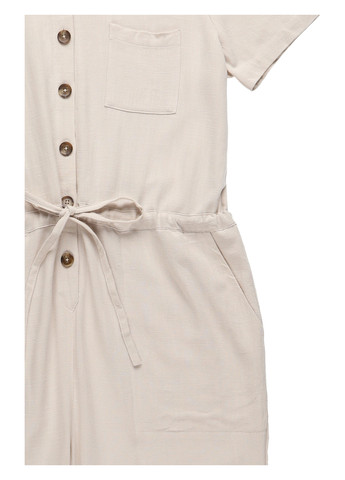 Комбинезон Part Two комбинезон-брюки однотонный бежевый кэжуал лен, вискоза