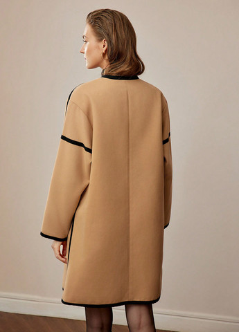Песочное демисезонное Пальто однобортное SHEIN