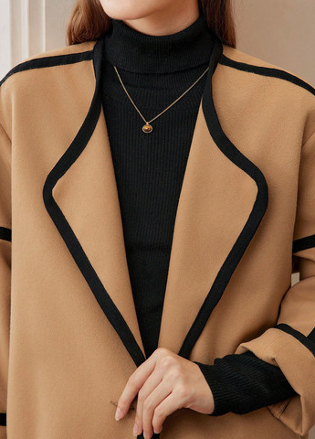 Песочное демисезонное Пальто однобортное SHEIN