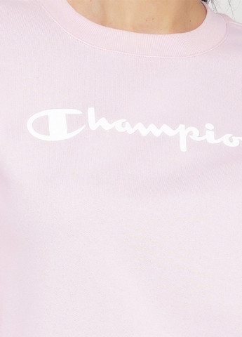 Свитшот Champion - Прямой крой логотип розовый спортивный хлопок - (184153518)