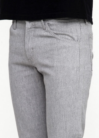 Серые кэжуал демисезонные со средней талией брюки Gap