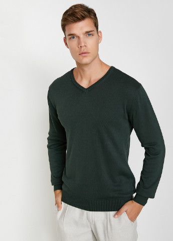 Темно-зеленый демисезонный пуловер пуловер KOTON