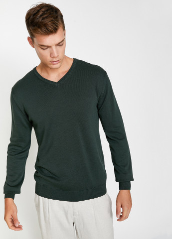 Темно-зеленый демисезонный пуловер пуловер KOTON