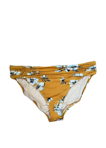 Горчичные купальные трусики с цветочным принтом Garnet Hill