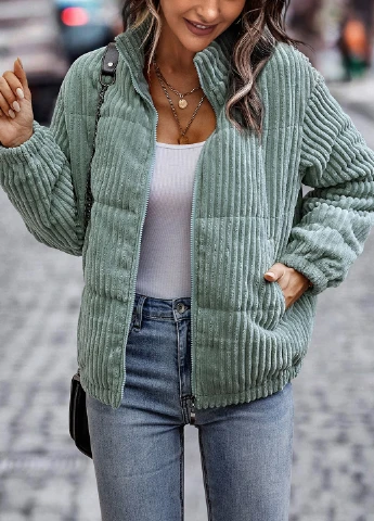Мятная зимняя куртка SHEIN