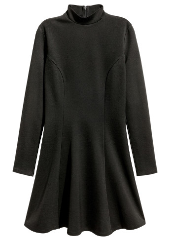 Чорна кежуал сукня годе H&M однотонна