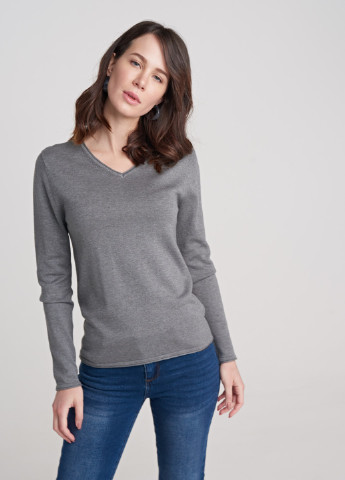 Сірий демісезонний джемпер пуловер SELA