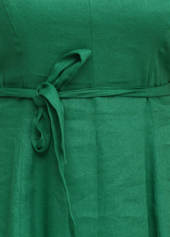 Зеленое кэжуал платье клеш Lands' End однотонное
