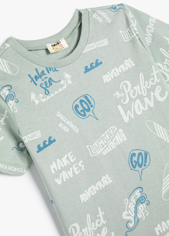 Мятная летняя футболка KOTON