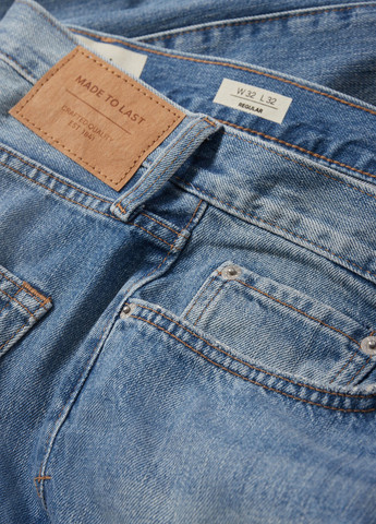 Синие демисезонные прямые джинсы C&A