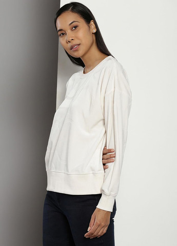 Молочный свитшот Calvin Klein логотип без декора (343081625)