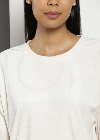 Молочный свитшот Calvin Klein логотип без декора (343081625)