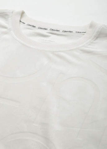 Молочный свитшот Calvin Klein логотип без декора (343081625)