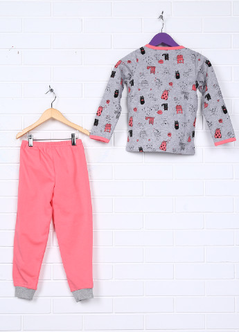 Рожевий демісезонний комплект (лонгслив, брюки) Фабрика наш одяг